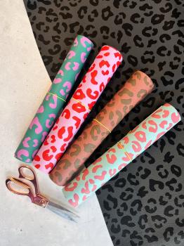 Preview: 50x70 cm Zuschnitt Kunstleder Happy Leo terracotta/braun by Cherry Picking von Swafing